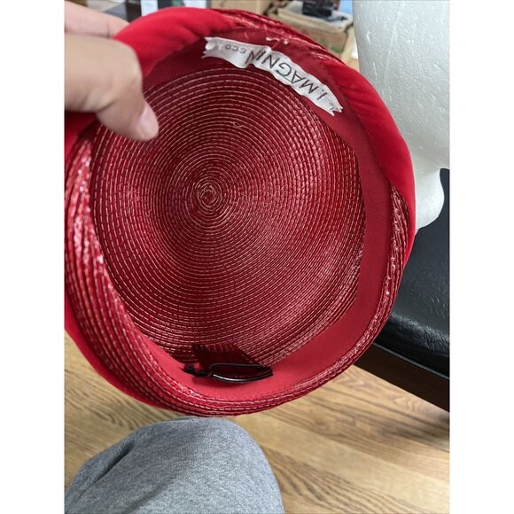 VINTAGE‎ Red  Magnin Hat - Picture 11 of 12